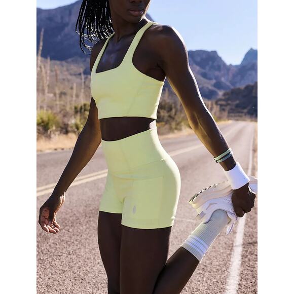 NWT Free People Movement Never Better Shorts in Sour Citrus - Picture 1 of 4